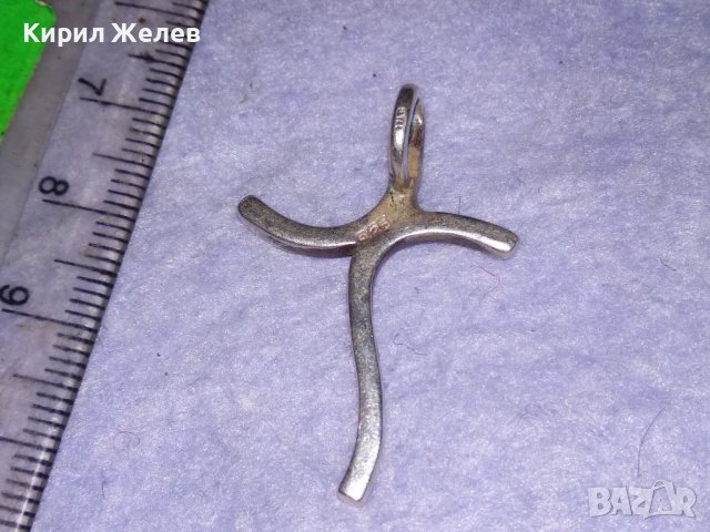 КРАСИВО СТИЛНО СРЕБЪРНО АРТ КРЪСТЧЕ ИЗРАБОТЕНО от СРЕБРО 925 ПРОБА 38593, снимка 2 - Колиета, медальони, синджири - 41637907