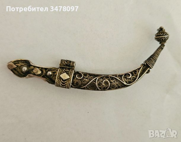 Арабска антична брошка, снимка 2 - Антикварни и старинни предмети - 44461650