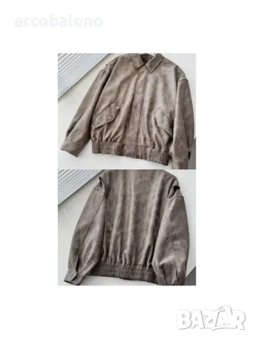 Дамско американско ретро кожено яке с ревер, 2цвята , снимка 11 - Якета - 48424962