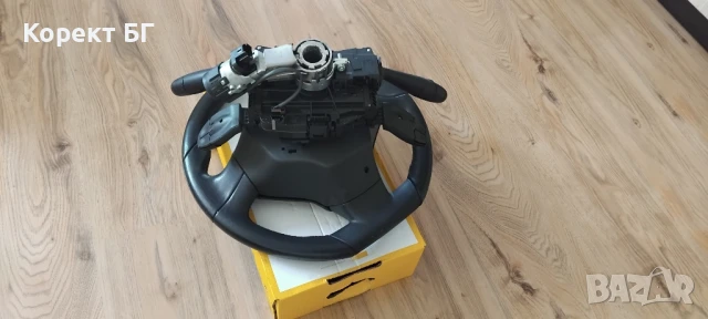 Мултифункционален волан с аербег airbag и лентов кабел + лост за мигачи/чистачки за Citroen C3, снимка 5 - Части - 51163676