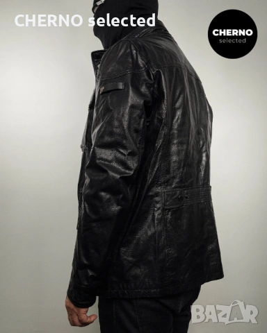 Мъжко яке от естествена кожа STRELLSON HUCK Men’s Leather Multipocket Casual Jacket – размер L , снимка 8 - Якета - 53697196