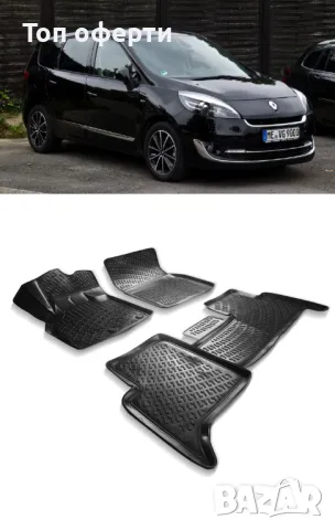 Гумени стелки RizLine съвместими с Renault Scenic III 2009-2016, снимка 6 - Аксесоари и консумативи - 48546266