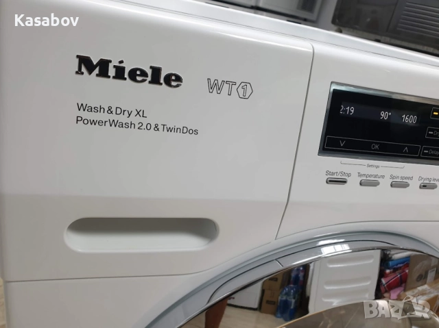 XL 8/5кг Miele WT1 Пералня със Сушилня TwinDos Миеле 12м Гаранция