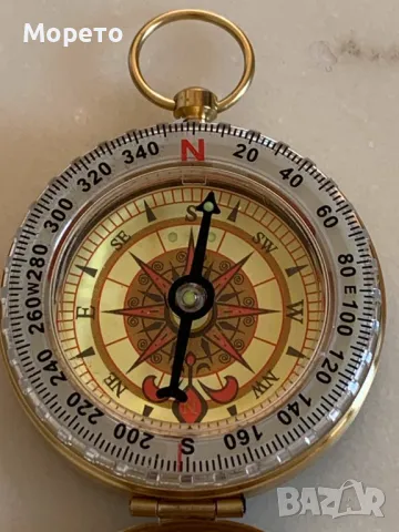 Стилен нов компас в месингова кутия, снимка 5 - Други ценни предмети - 49221381