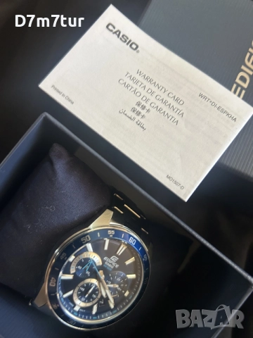 Casio edifice blue, снимка 2 - Мъжки - 55979246