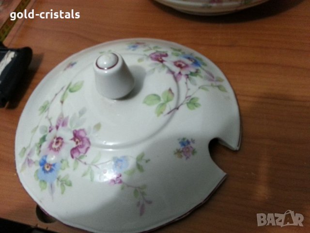 Стар български порцелан супник, снимка 3 - Антикварни и старинни предмети - 34804648
