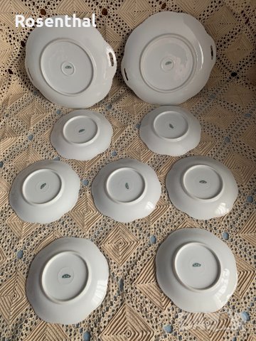 Антикварен десертен сервиз с пасторални картини, снимка 4 - Сервизи - 34087439