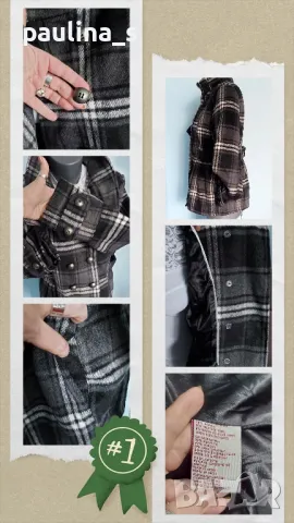 Два броя / Марково палто в каре "Hydraulic the blue jean standard" и "Yessica  , снимка 4 - Палта, манта - 48941993