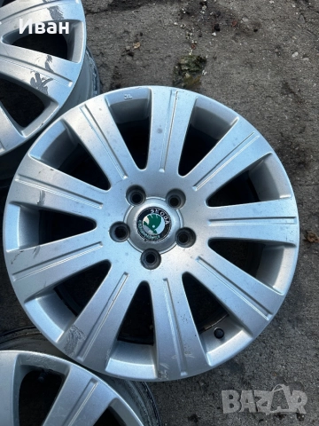 Алуминиеви джанти Skoda 5х112 17 Цола, снимка 4 - Гуми и джанти - 52233561
