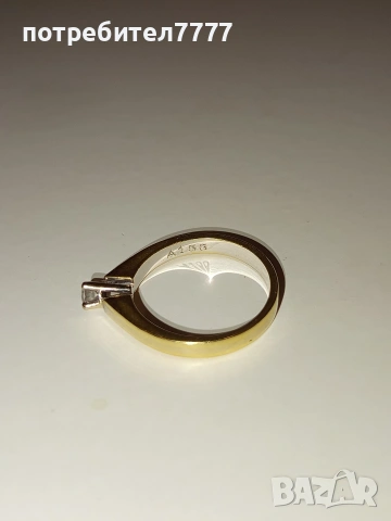 Дамски диамантен златен пръстен, снимка 10 - Пръстени - 53136260