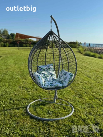 Люлка градинска висяща люлка тип гнездо,яйце–Промоция!, снимка 4 - Градински мебели, декорация  - 52232764