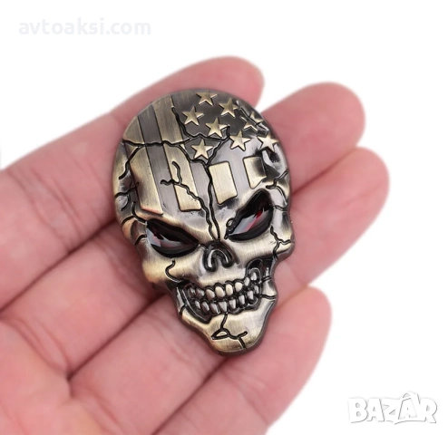 3D Метална емблема Череп 5-цвята, снимка 2 - Аксесоари и консумативи - 52083511