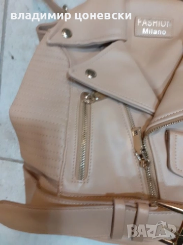 Дамска италианска кожена раница, снимка 5 - Чанти - 52261498