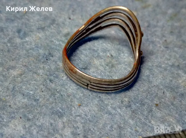 СТАР АЖУРЕН СРЕБЪРЕН ПРЪСТЕН СРЕБРО ВИСОКА ПРОБА РЪЧНА РЕТРО АРТ ИЗРАБОТКА 49726, снимка 8 - Антикварни и старинни предмети - 49122486