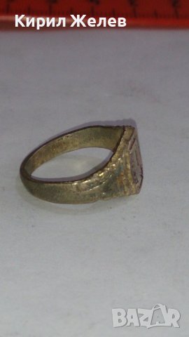Стар пръстен уникат над стогодишен сачан с БУКВА Р - 60031, снимка 6 - Антикварни и старинни предмети - 28995093