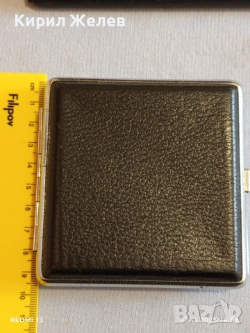 Винтидж метална табакера с кожа за КОЛЕКЦИЯ ДЕКОРАЦИЯ 48958, снимка 5 - Други ценни предмети - 52263963