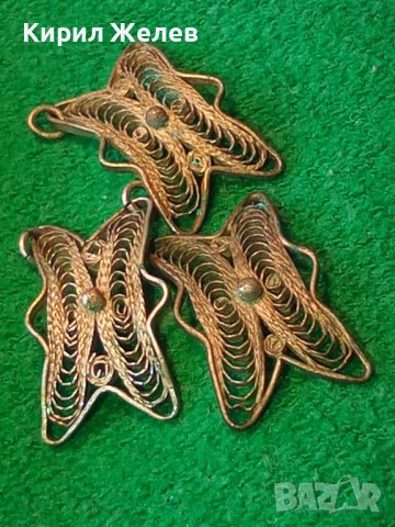 3СТАРИННИ ФИЛИГРАННИ СРЕБЪРНИ ЕЛЕМЕНТИ от ВЪЗРОЖДЕНСКА СРЕБЪРНА ГРИВНА РЪЧНА МАЙСТОРСКА РАБОТА 27134, снимка 2 - Антикварни и старинни предмети - 40921467