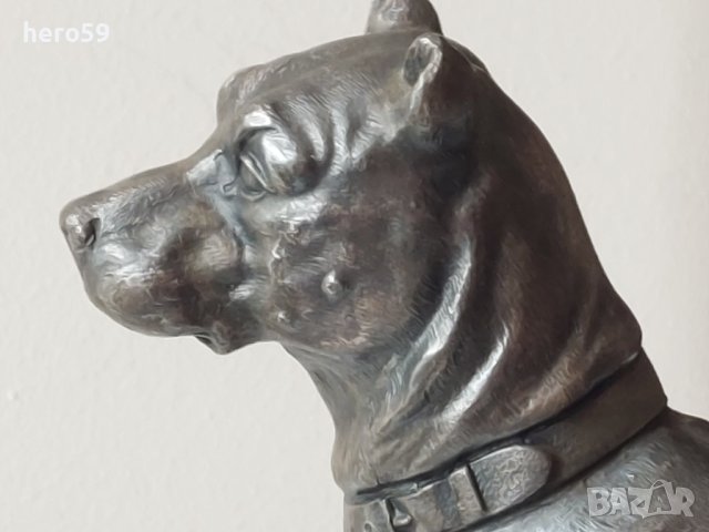 WMF-Посребрена фигура на куче 1910-1925 год., снимка 11 - Антикварни и старинни предмети - 41611128