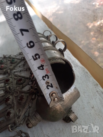 Огромен възрожденски османски накит муска трепка сачан, снимка 5 - Антикварни и старинни предмети - 53409856