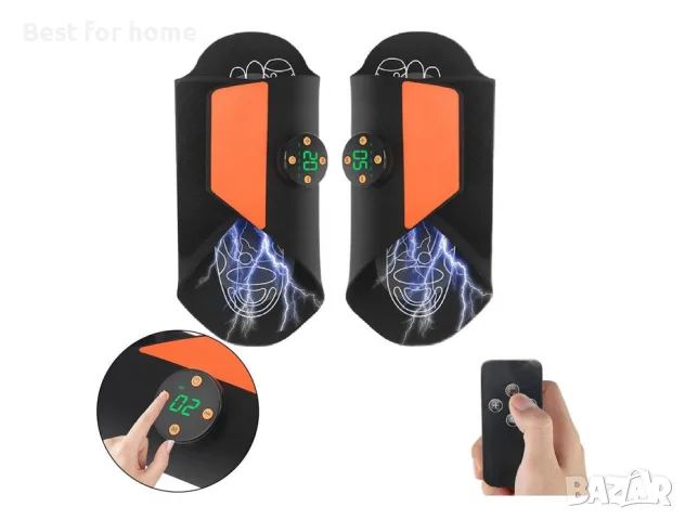 EMS Масажор за крака, 8 режима, 19 нива, безжичен, сгъваем, USB-C