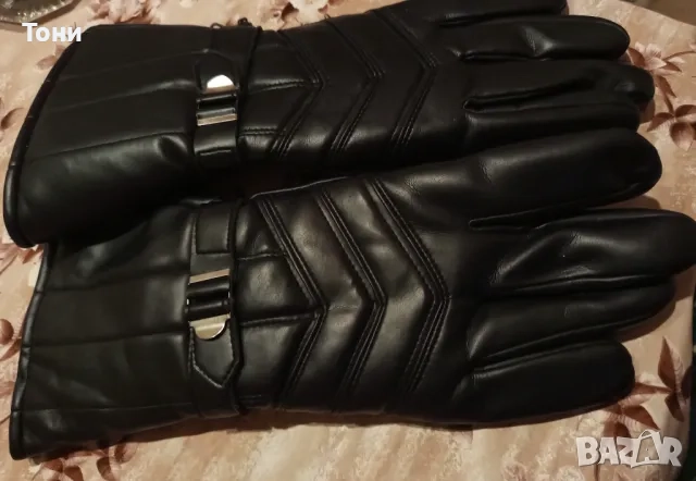 Винтидж Мъжки Кожени Дълги Ръкавици Нови , снимка 3 - Ръкавици - 52791186