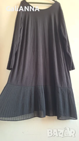 СТРАХОТНА ЧЕРНА РОКЛЯ ЕФЕКТЕН МОДЕЛ 3XL-4XL