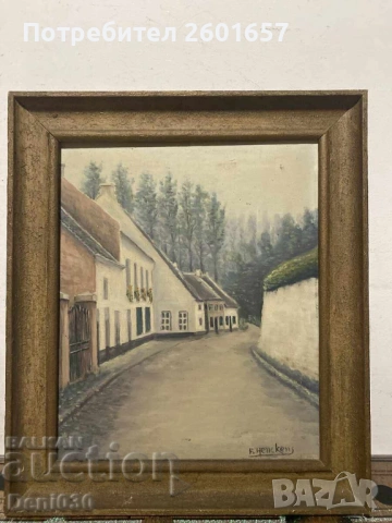 F. Henckens, стара маслена картина пейзаж.