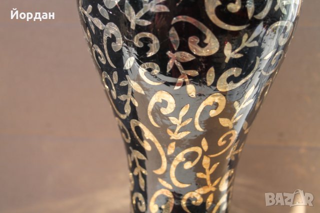 Ваза стъкло и бронз , снимка 3 - Антикварни и старинни предмети - 41715549