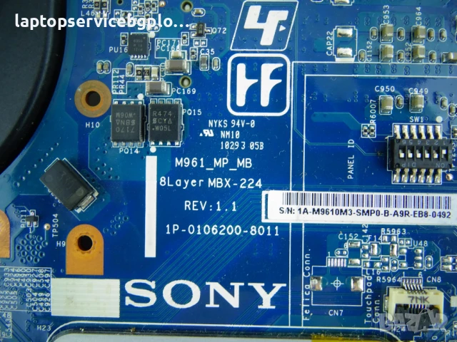 Sony VPC-EA/EB PCG-71211 PCG-71213 PCG-61211 14" дънна платка с охлаждане MBX-224 M960 M961 A1794336, снимка 3 - Части за лаптопи - 51136400