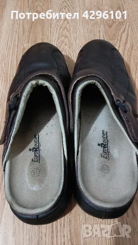 Мъжки кожени чехли EuroRoutier 45 номер, снимка 3 - Мъжки чехли - 48384220