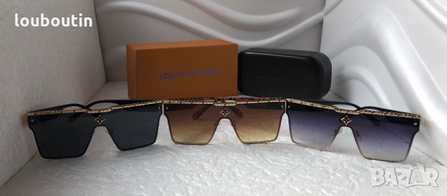 Louis Vuitton 2022 висок клас мъжки слънчеви очила унисекс дамски тип маска, снимка 14 - Слънчеви и диоптрични очила - 36083289