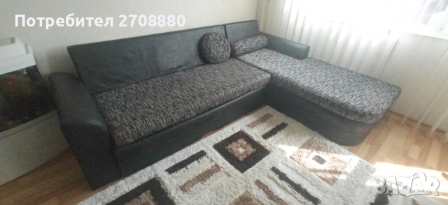 ъглов диван с функция за сън , снимка 4 - Дивани и мека мебел - 44511918