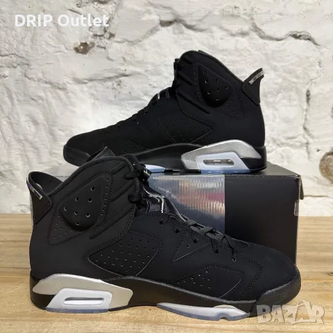 !НОВИ! Air Jordan 6 Retro | Black/Chrome | + КУТИЯ