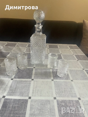 Сервиз за ликьор, ракия, текила тип кристал