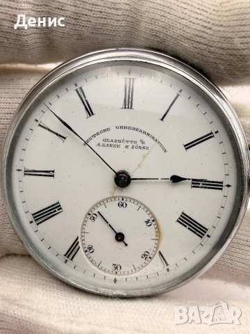 Deutsche Uhrenfabrikation Glashütte i/SA – A. Lange & Söhne (оригинален), снимка 2 - Антикварни и старинни предмети - 52846609
