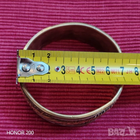 Месингова гривна със седеф. , снимка 8 - Гривни - 53660420