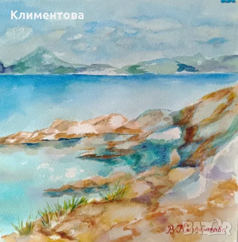 Картина "Белите скали", снимка 3 - Картини - 56322493