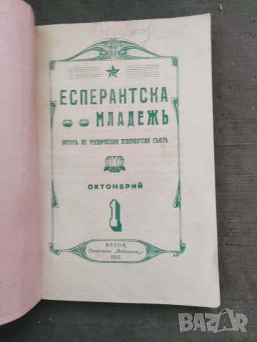 Продавам Вестник " Есперантска младеж " година I/1925- 10 броя   , снимка 9 - Списания и комикси - 36448250