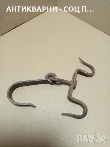 Соц Стар Малък Ръчно Кован Ченгел За Дране., снимка 3 - Антикварни и старинни предмети - 50913561