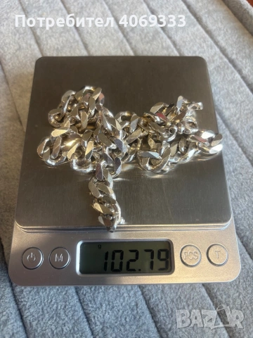 Сребърен ланец Панцер с Кръст , снимка 3 - Колиета, медальони, синджири - 53517388