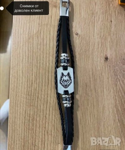 Луксозна мъжка гривна с вълк, снимка 6 - Други - 41780380