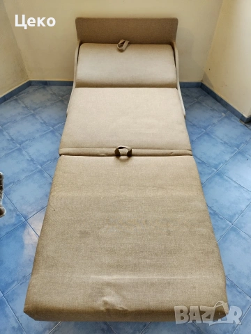 Разтегателен фотьойл с топ матрак , снимка 2 - Дивани и мека мебел - 52677563