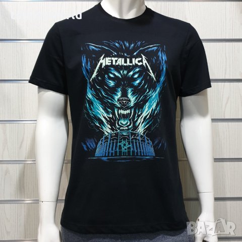 Нова мъжка тениска с дигитален печат на музикалната група METALLICA, Вълк (Wolf), снимка 7 - Тениски - 34658137