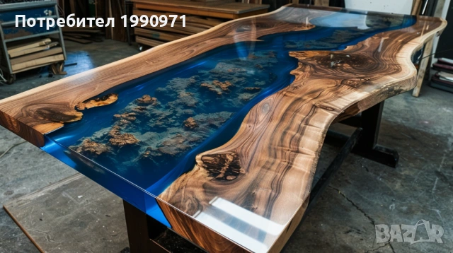 Маси от уникална дървесина и смола по поръчка, снимка 7 - Маси - 53729224