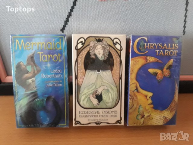 78 таро карти: Mermaid Tarot & Chrysalis Tarot & Ethereal Visions Tarot, снимка 1 - Карти за игра - 33780267