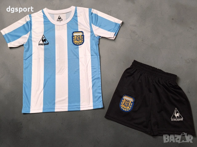 Детски екип на МАРАДОНА # Аржентина #ретро модел 1986!!!, снимка 2 - Футбол - 53118102