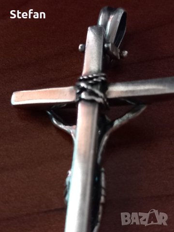 Сребърен кръст, снимка 4 - Колиета, медальони, синджири - 42461180