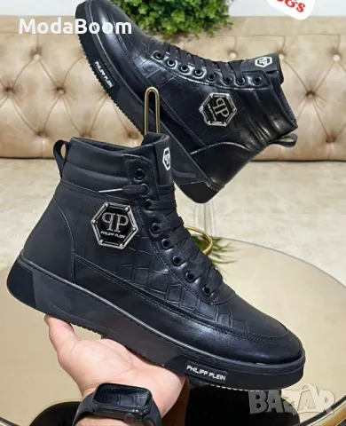 Philipp Plein черни мъжки кецове 
