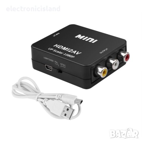 Адаптер HDMI към AV 3RCA 3 чинча или обратно FULL HD чинчове конвертор, снимка 2 - Плейъри, домашно кино, прожектори - 41798038