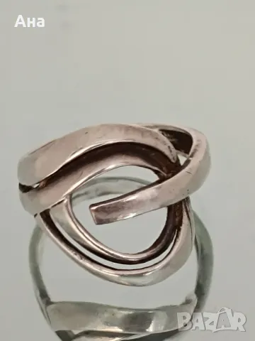 Красив сребърен пръстен , снимка 3 - Пръстени - 50347649